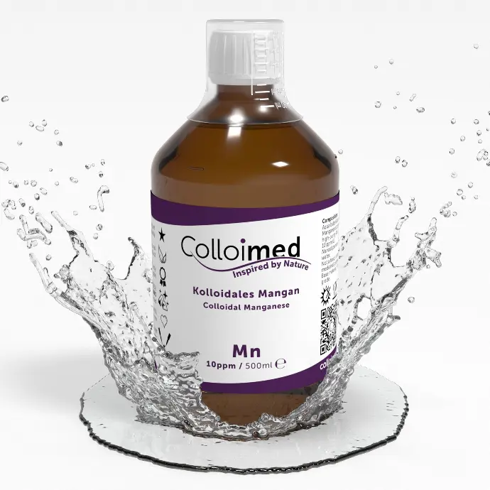 Kolloidales Mangan 10 ppm von Colloimed – Premiumqualität in Braunglasflasche, erhältlich in 30 ml, 100 ml, 250 ml, 500 ml und 5 l Braunglasflasche mit kolloidalem Mangan 10 ppm von Colloimed in Premiumqualität, verfügbar in verschiedenen Größen von 30 ml bis 5 l