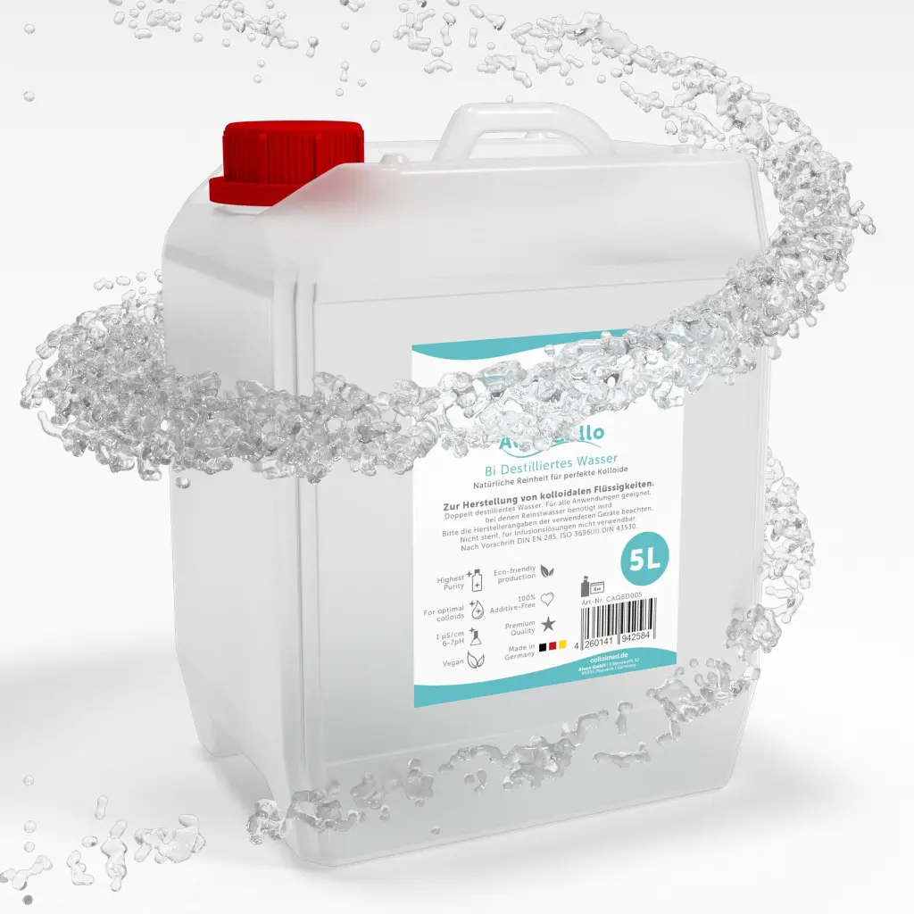 Colloimed 5Liter BiDestiliertes Kolloidwasser - CAQBD005 - Beispiel.webp