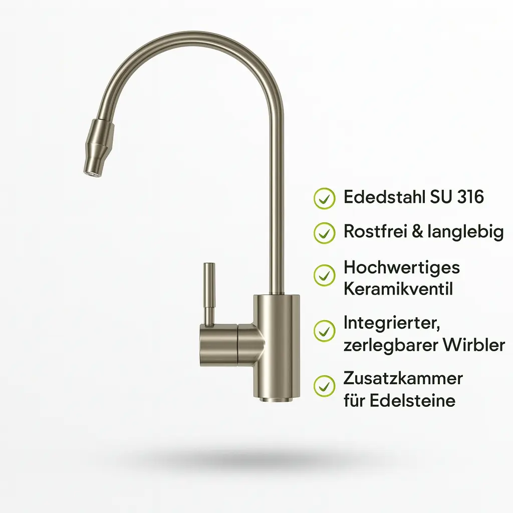 Colloimed - Osmose Wasserhahn mit Wirbler S316 - Vorteile.webp