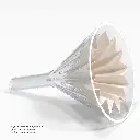 Colloimed Kolloidaler Rippen Trichter 105mm mit gerippter Innenfläche aus Glas - Beispiel -TGR0105MM.webp