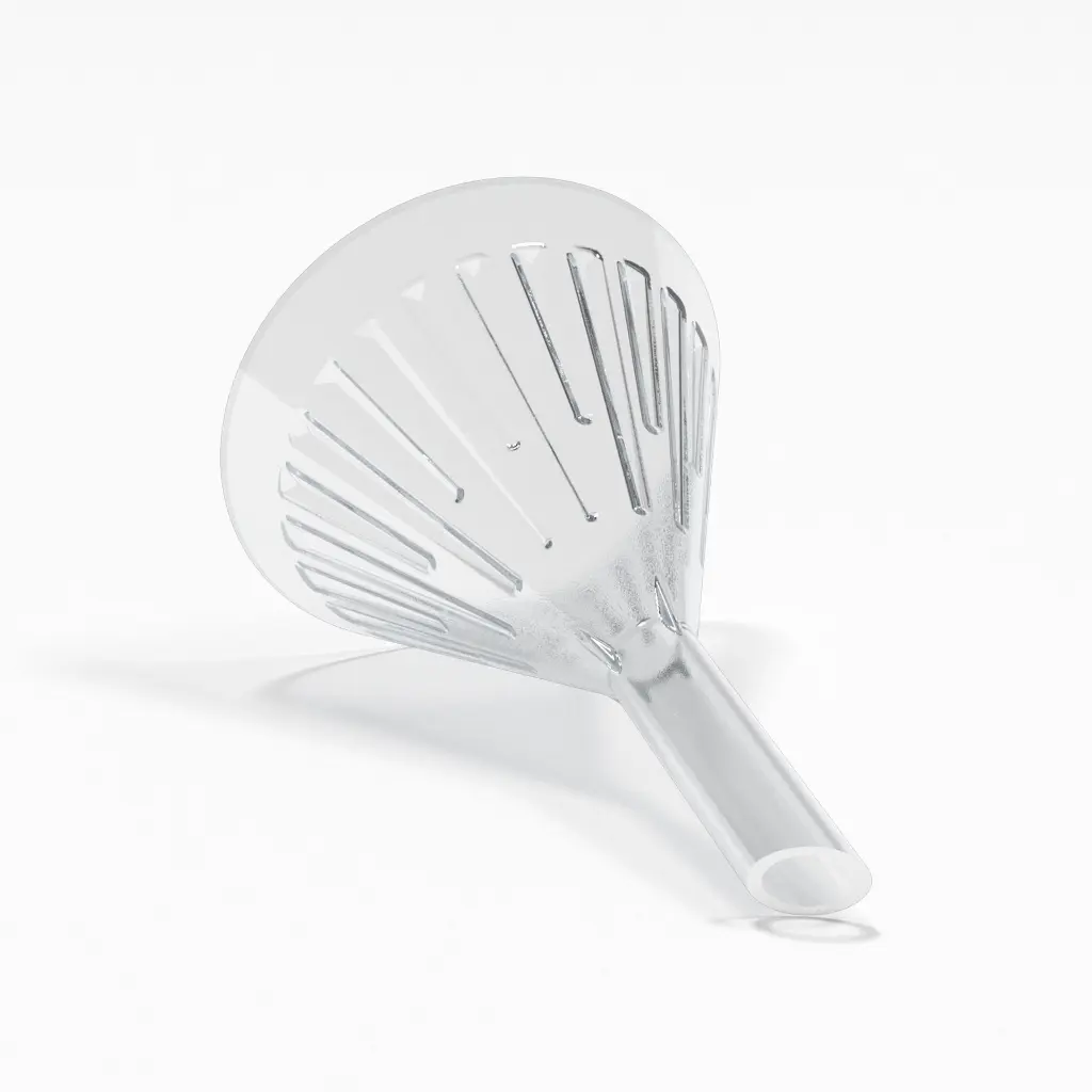 Colloimed Kolloidaler Rippen Trichter 105mm mit gerippter Innenfläche aus Glas - Bild 2 -TGR0105MM.webp