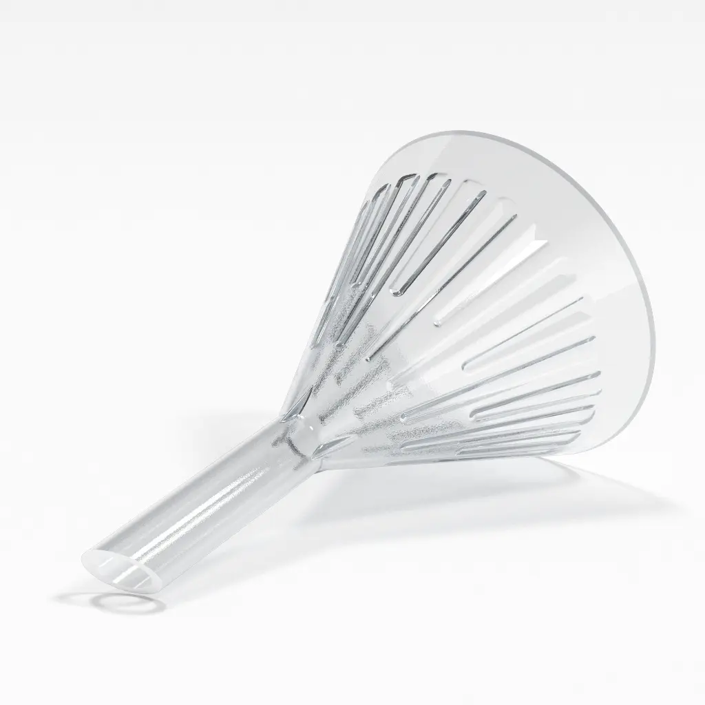 Colloimed Kolloidaler Rippen Trichter 105mm mit gerippter Innenfläche aus Glas - Bild 1 -TGR0105MM.webp